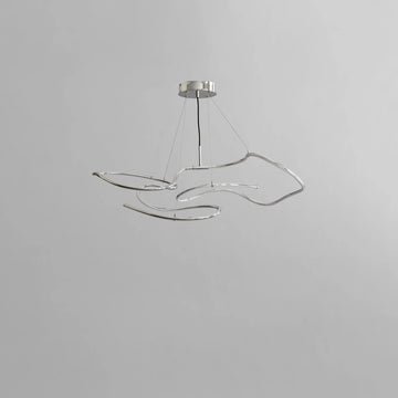 Modern pendant light fixture on a gray background