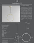 Product information sheet for Maru Pendant D60 by 101 Copenhagen on a gray background available at Spacio retail stores in Mumbai & Kolkata. 