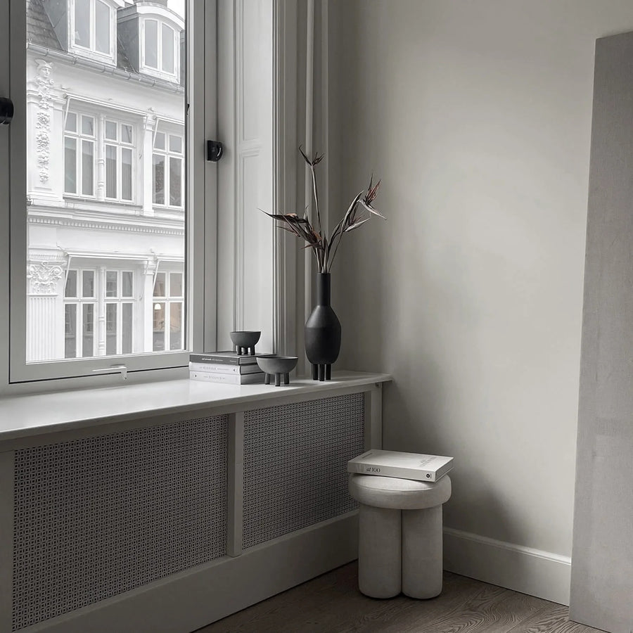 Modern living room and decorative elements from 101 Copenhagen in a corner beside the window 