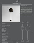 Product information sheet for a 'Totem Floor Lamp' by 101 Copenhagen on a gray background.