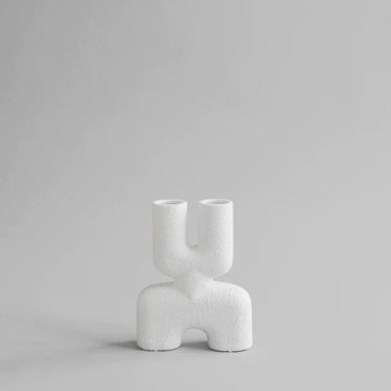 A 101Cph Cobra Double Mini Bubble White 203022 candle holder in Copenhagen style with a y shape on it.