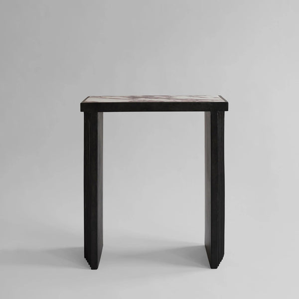 Fibre concrete and calacatta marble top console from 101 Copenhagen at Spacio retail stores in Mumbai & Kolkata. 