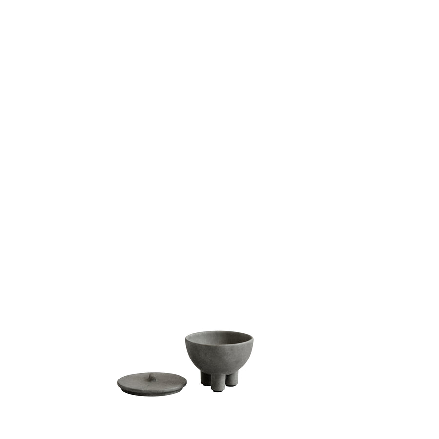 Two gray ceramic bowls on a white background from 101 Copenhagen at Spacio retail stores in Mumbai & Kolkata. 