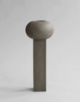 An 101Cph Empire Big Dark Grey 223034 concrete vase by 101 Copenhagen on a white background.