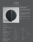 A 101Cph Guggenheim Big Black 203004 poster, from the brand 101 Copenhagen, with a diagram of a circular object, perfect for interior settings.