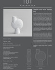 A decorative 101Cph Sphere Bubl Shisen Big B White 231013 vase showcased in a sculptural manner against a white background. (Brand Name: 101 Copenhagen)