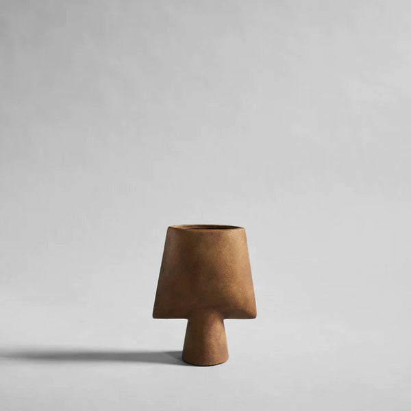 A 101Cph Sphere Vase Square Mini Ocher 111181 by 101 Copenhagen on a white background.