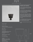 Detail description of a triangle vase in coffee colour from 101 Copenhagen. Available at Spacio India