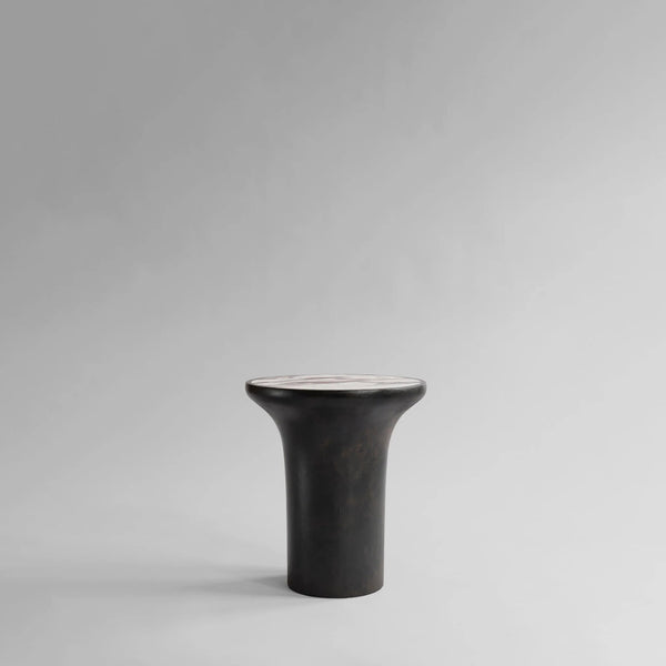 Calacatta marble top tall side table from 101 Copenhagen at Spacio retail stores in Mumbai & Kolkata. 