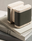 Giobagnara Lloyd Leather and Marble Bookend