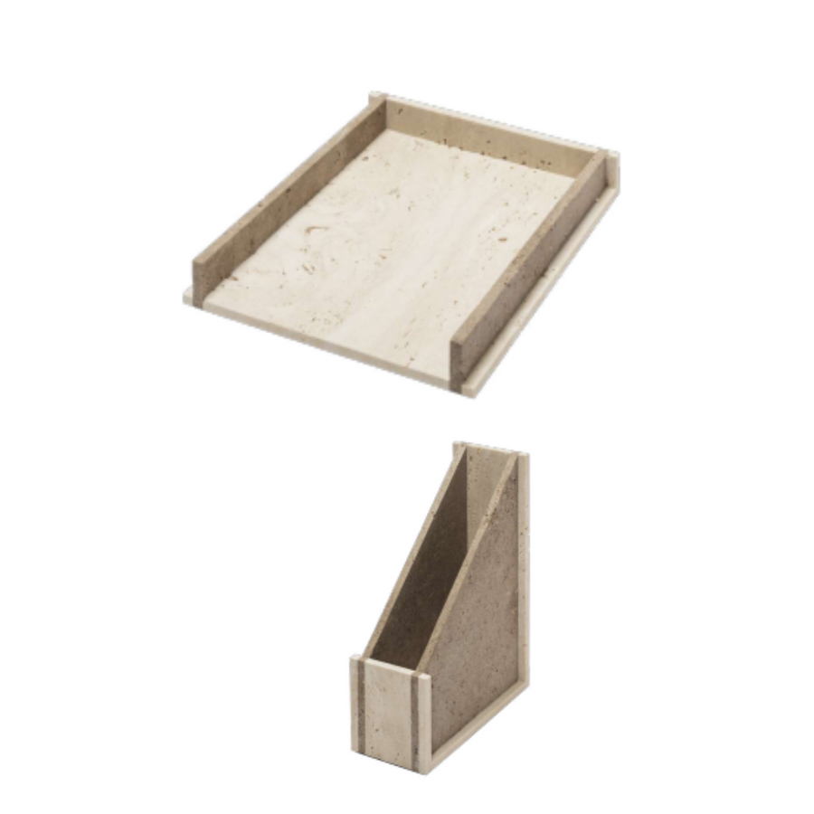 Giobagnara Carre Marble Desk Organizer Set