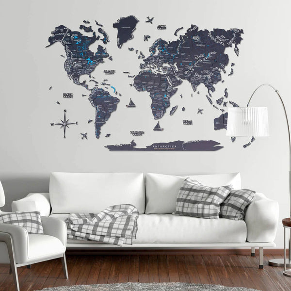 Midnight 3D World Map
