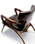 Agrippa Isadora, a modern lounge chair with a wooden frame, combining Nordic design elements.