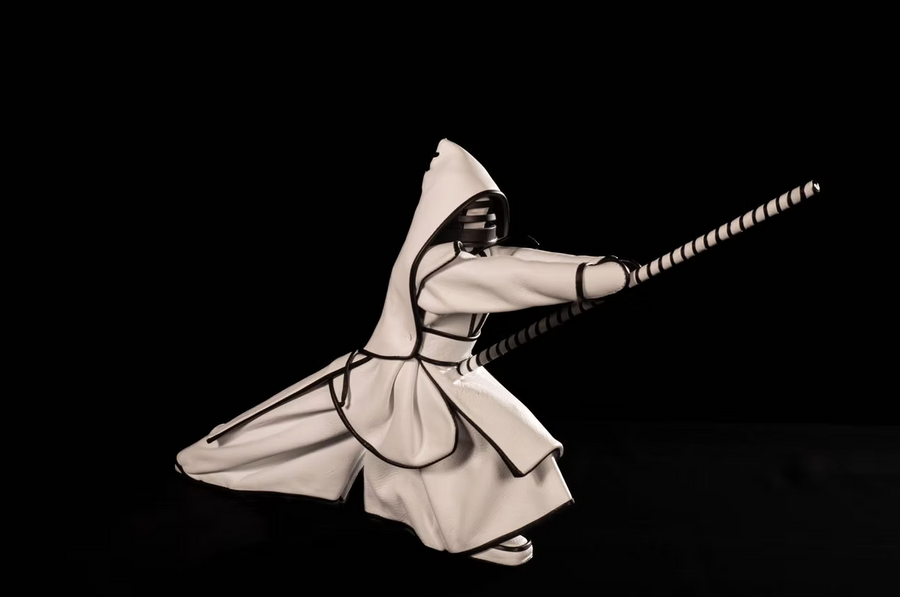 Japanese Kendo White Leather Sculpture Spacio India