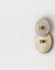 2 rounds discs wall light in marble and metal finish