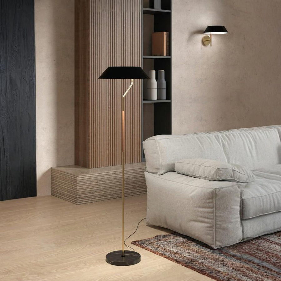 A modern theme living room with floor lamp and wall lamp from Aromas Del Campo available at Spacio retail stores in Mumbai & Kolkata. 