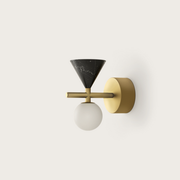 A modern design wall light on a light grey colour background