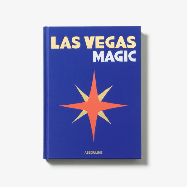 Flat-lay view of Las Vegas Magic by Assouline, a luxury coffee table book that captures the vibrant essence of Las Vegas, available in India at Spacio.