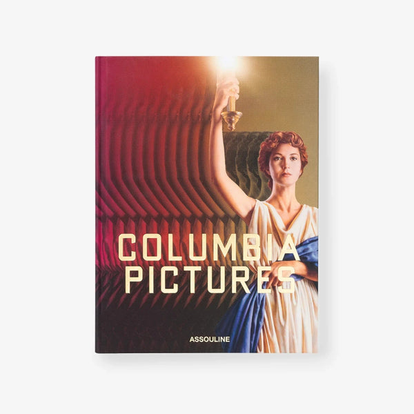 Front cover close-up of Assouline Columbia Pictures 100 Years of Cinema luxury book showcasing iconic Hollywood imagery, available at Spacio India
