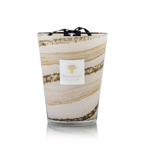 Baobab Sand Siloli Candle Max 24 - Hand-blown luxury candle with a natural wax blend and desert-inspired design, available at Spacio India.
