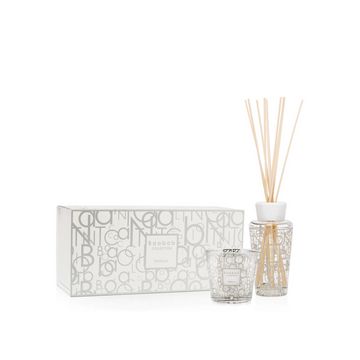 Baobab My First Baobab Platinum Gift Set on a white back ground available at Spacio India for luxury home decor collection of Gift Sets of Candles & Fragrance.