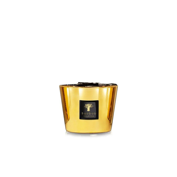 Baobab Aurum Candle Max 10 in gold glass container - floral scent with jasmine and musk, available at Spacio India