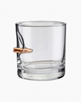 Clear glass tumbler with a bullet on a white background from the American Brand Benshot, available at Spacio retail stores in Mumbai & Kolkata. 