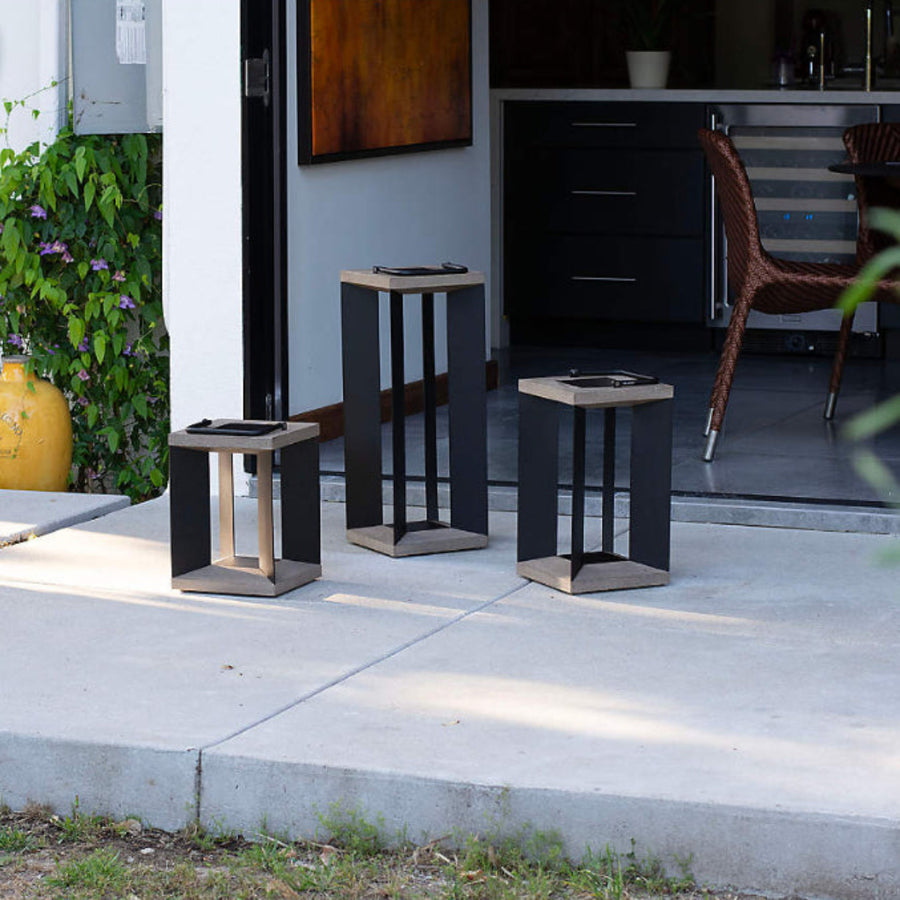 Blade 14 Black Solar Light Lantern by Les Jardins | Spacio