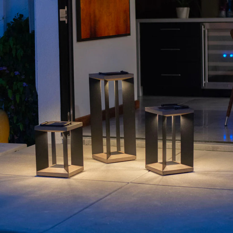 Blade 14 Black Solar Light Lantern by Les Jardins | Spacio