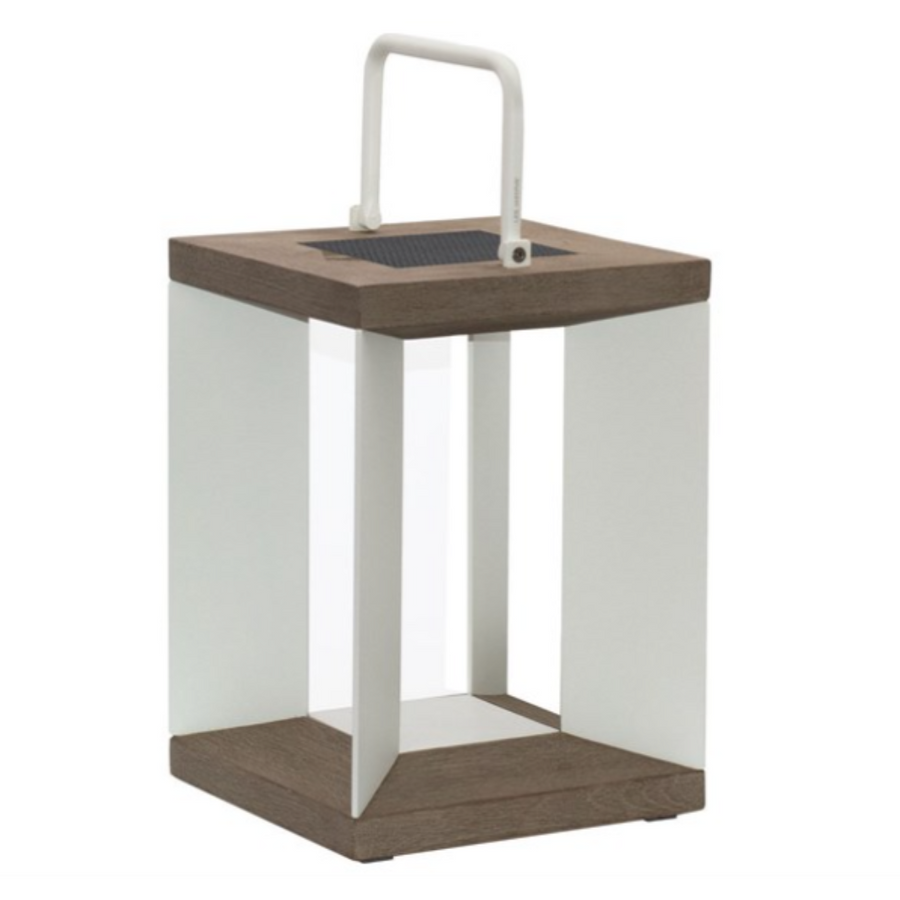 Blade 14 White Solar Light Lantern by Les Jardins | Spacio