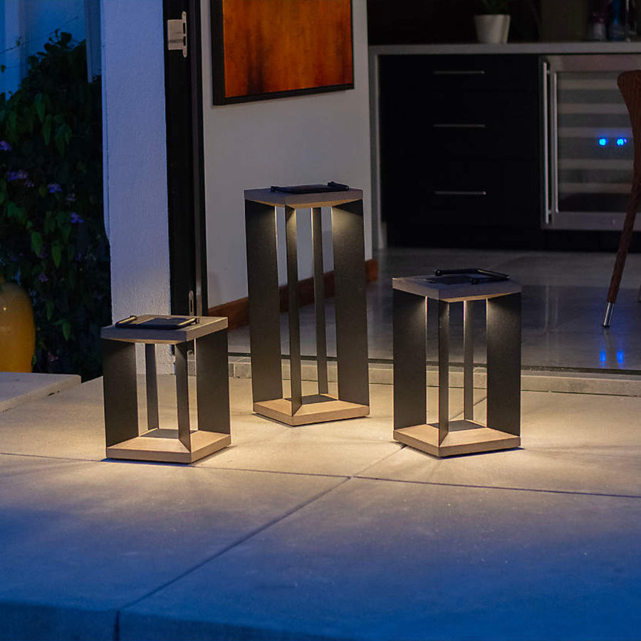 Blade 18 Black Solar Light Lantern by Les Jardins | Spacio