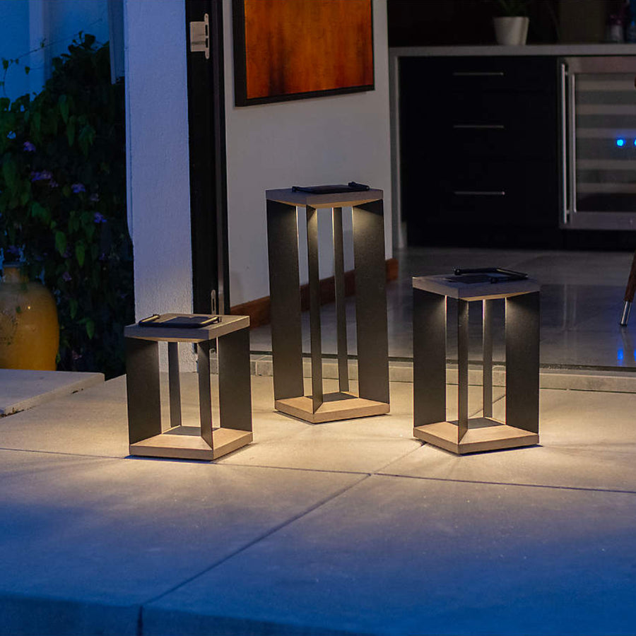 Blade 26 Black Solar Light Lantern by Les Jardins | Spacio