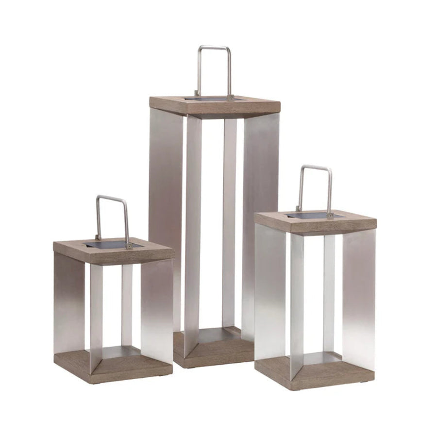 Blade 26 Stainless Steel Lantern by Les Jardins | Spacio