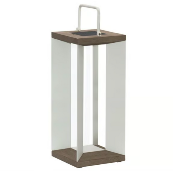 Blade 26 White Solar Light Lantern by Les Jardins | Spacio