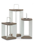 Blade 26 White Solar Light Lantern by Les Jardins | Spacio