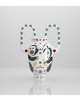 Decorative sculptural vase with colourful design on a white background from Bosa available at Spacio retail stores in Mumbai. 