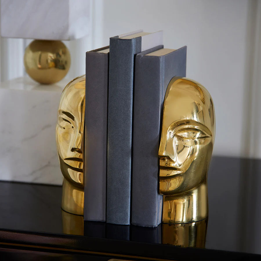 JA Brass Atlas Bookends