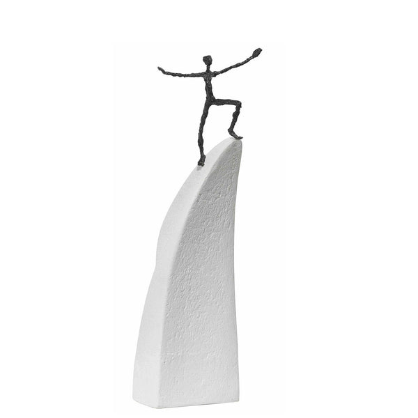 An awe-inspiring Butzon Bercker Sculpture The Future Now of a man conquering the highest peak.