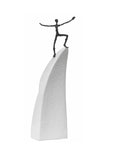 An awe-inspiring Butzon Bercker Sculpture The Future Now of a man conquering the highest peak.