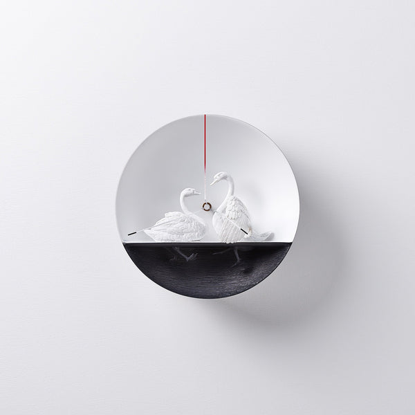A Clock Haoshi Swan 02 by Haoshi, with two swans representing love.