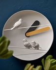 Clock Haoshi Sparrow Round Yellow Gray Spacio India