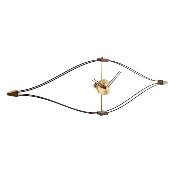Look Mini Gold Walnut Wall Clock