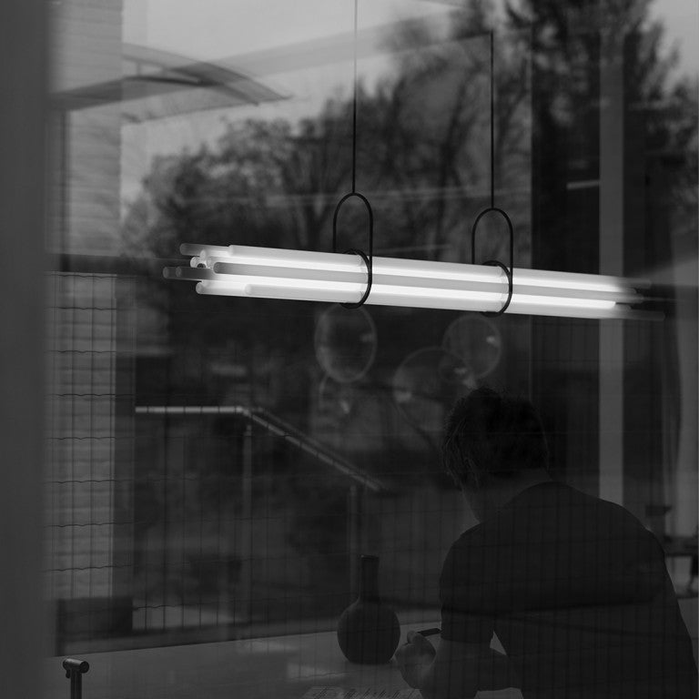 NL12 Suspension chandelier from DCW Edition in black and grey mood