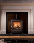 Wood burning stove in a premium interior