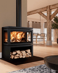 Vidar triple large store wood burning fireplace by Dru available at Spacio
