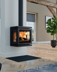 Vida Triple wood burning fireplace by Dru available at Spacio in India. 