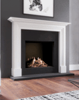 Modern Gas fireplace in a luxury living room