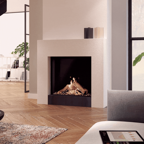 Maestro 75 indoor gas fireplace by Dru available at Spacio in India