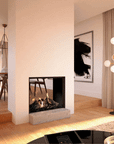 Maestro 75 tunnel gas indoor fireplace by Dru available at Spacio in India
