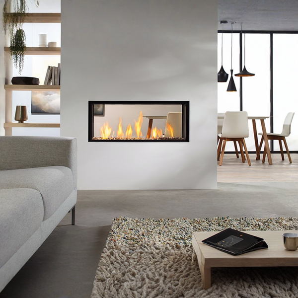 DRU Fire Metro 100XT Tunnel Eco Wave Gas Fireplace